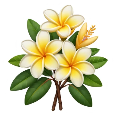 Make a bouquet of plumerias   sticker