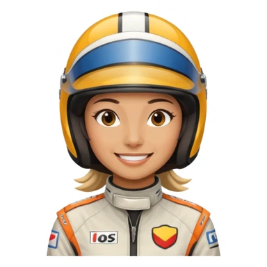 female racing car driver sticker