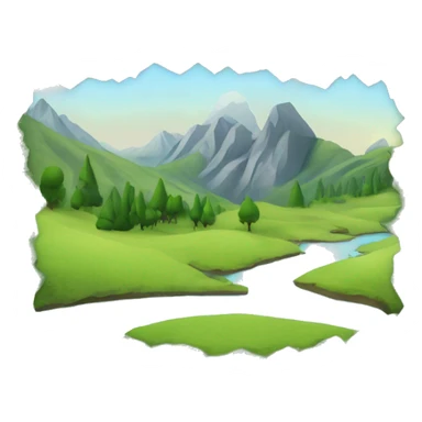 Eine schöne Berglandschaft sticker