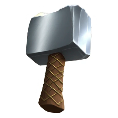 thor hammer with llighting strike but the lightning and the hammer should be golden and glow with a white effect sticker