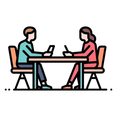 client meeting with business people at conference table sticker
