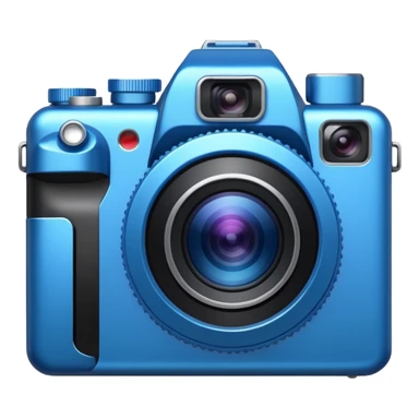 blue new camera sticker