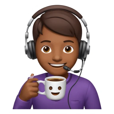 twitch emoticon of someone drinking a coffee sticker