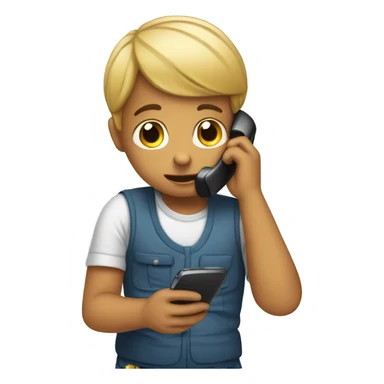 A child very busy on phone  sticker