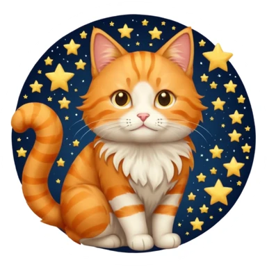Gato con estrellas sticker