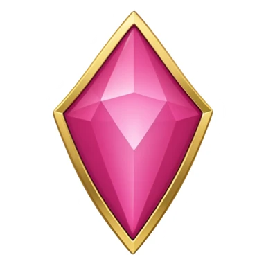 A dark pink location pin with golden details sticker