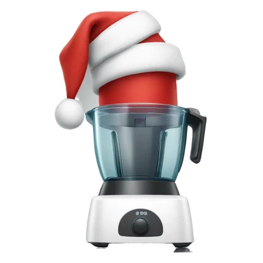 blender with christmas hat sticker