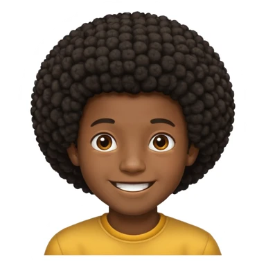 Black boy with a small afro  sticker