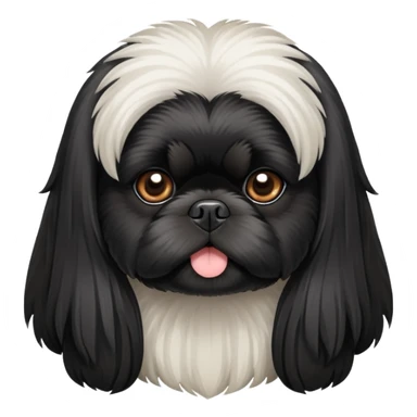 Black Shih tzu dog  sticker