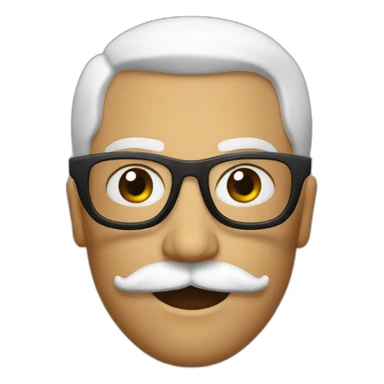 bold albanian with mustache and glasses sticker