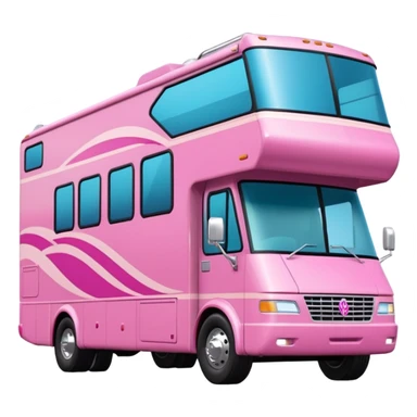 Aerodynamic Streamlined Barbie styled motor home rv off-roading rock-climbing 4x4 desert Winnebago party bus sticker
