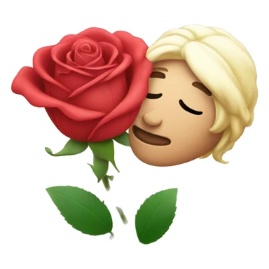 Rose with couple sticker