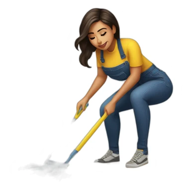 Anitta mopping floor sticker