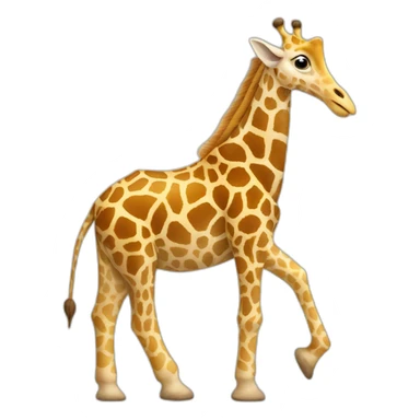 Girafe on a elephant sticker