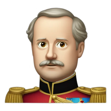 Russian emperor Alexander II looks forward sticker