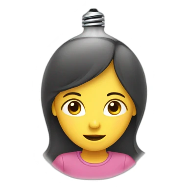 girl saying words in bulb sticker