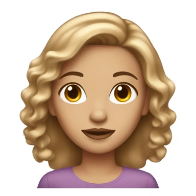 glamorous girl with light brown hair sticker