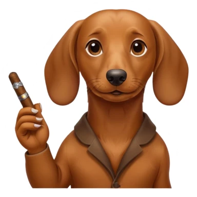 A daschund smoking sticker