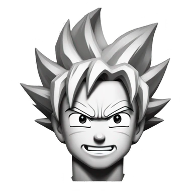 Goku Super Saiyan but add black outline sticker