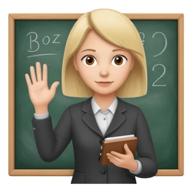 teacher at chalkboard sticker