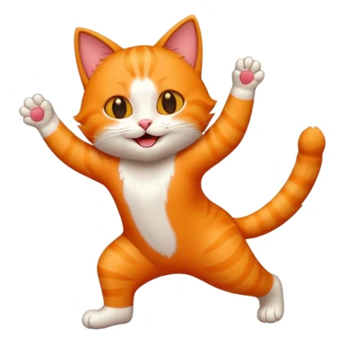 happy cat dancing sticker
