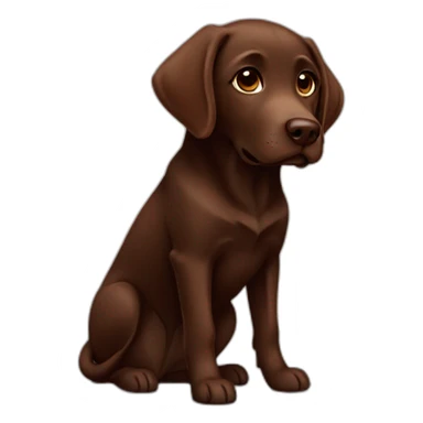 Labrador Retriver chocolate color looks like Harry Potter sticker