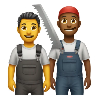 Saw and a hamer sticker