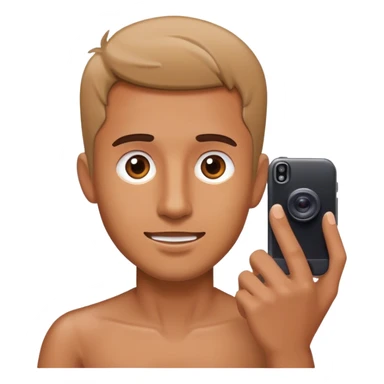 man recording with phone camera sticker