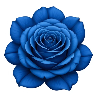 rose shape flower, no stem, now make it a vibrant and bold and darker shade of blue sticker