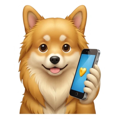 Dog watching a phone  sticker