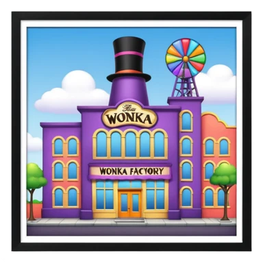 Wonka factory store sticker