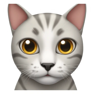 Cat with shark eyes sticker