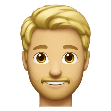 blonde man with stubble beard sticker