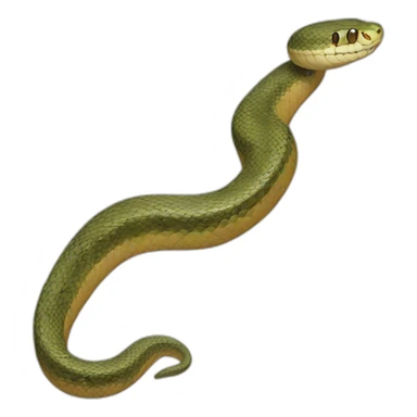 a small snake stretched out downwards sticker