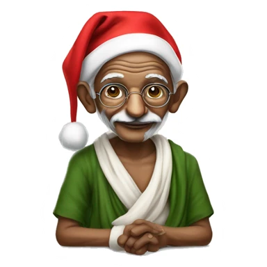 Mahatma Gandhi as santa claus sticker