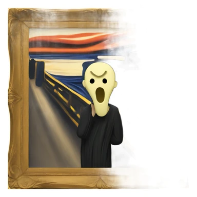 The scream painting sticker