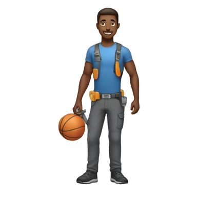 hardworking active man sticker