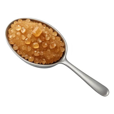 fine brown sugar on a spoon sticker