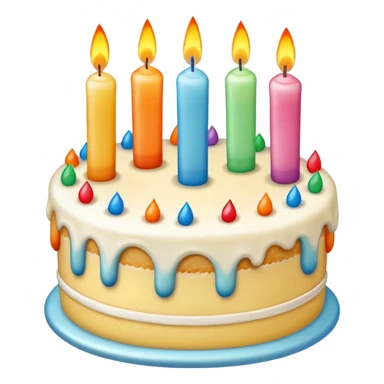 Birthday cake and candel sticker