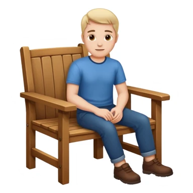 man sitting on the chair sticker