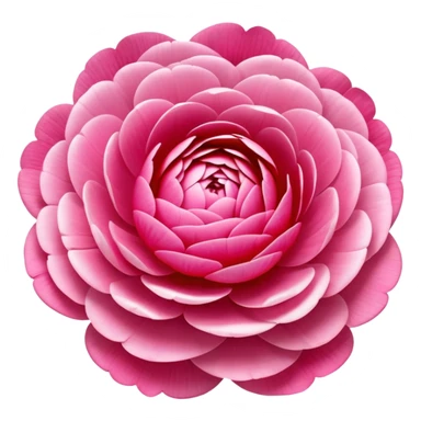 beautiful ranunculus flower with layered petals sticker