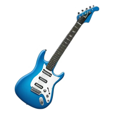 guitare électrique bleu sticker