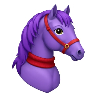 Purple horse wearing red sweater

 sticker