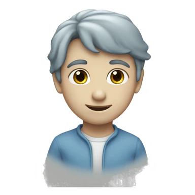 Heart-coloured-pastel-grey-blue-shade sticker