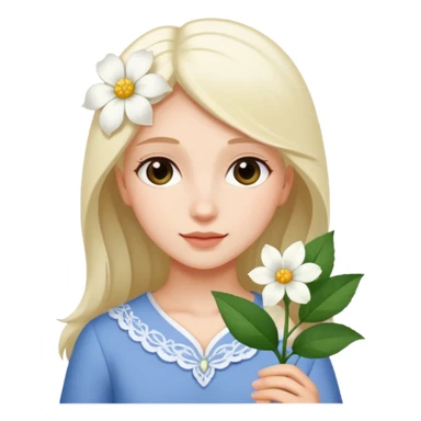 veronicas flower white sticker