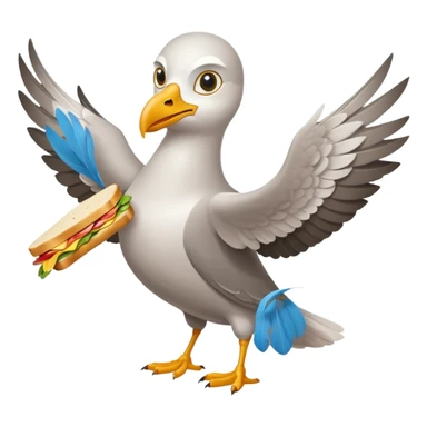 seagull as thief sticker