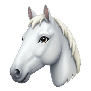 white horse face  sticker