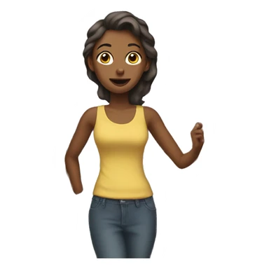 woman opens a door sticker