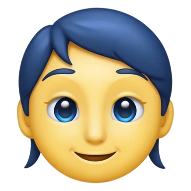 Dark blue wink emoji  sticker