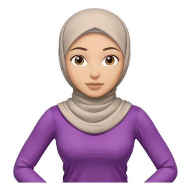 High resolution girl wearing a hijab and is a fitness trainer sticker